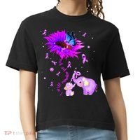 I Will Remember For You Elephant Flower Alzheimers Awareness Comfort Colors Boxy T-Shirt thumb 0