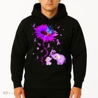 I Will Remember For You Elephant Flower Alzheimers Awareness Hoodie thumb 2