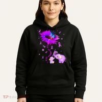 I Will Remember For You Elephant Flower Alzheimers Awareness Hoodie thumb 5