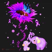 I Will Remember For You Elephant Flower Alzheimers Awareness Apron thumb 3