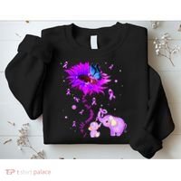 I Will Remember For You Elephant Flower Alzheimers Awareness Sweatshirt thumb 2