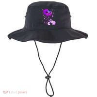 I Will Remember For You Elephant Flower Alzheimers Awareness Bucket Hat thumb 0