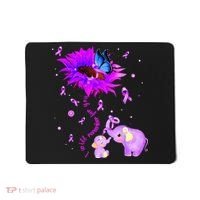 I Will Remember For You Elephant Flower Alzheimers Awareness Mousepad thumb 0