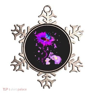 I Will Remember For You Elephant Flower Alzheimers Awareness Ornament