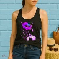 I Will Remember For You Elephant Flower Alzheimers Awareness Women's Tank Top thumb 2