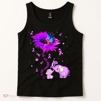 I Will Remember For You Elephant Flower Alzheimers Awareness Tank Top thumb 2