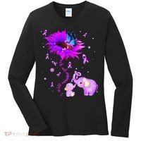 I Will Remember For You Elephant Flower Alzheimers Awareness Women's Long Sleeve Shirt thumb 0