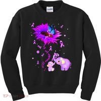I Will Remember For You Elephant Flower Alzheimers Awareness Kids Sweatshirt thumb 0