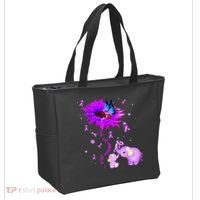 I Will Remember For You Elephant Flower Alzheimers Awareness Tote Bag thumb 2