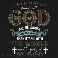 I Would Rather Stand With God And Be Judged By The World Apron thumb 3
