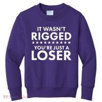 It Wasn't Rigged You're Just A Loser Kids Sweatshirt thumb 0