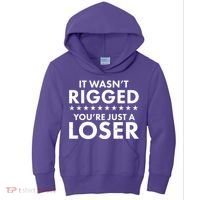 It Wasn't Rigged You're Just A Loser Kids Hoodie thumb 0