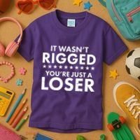 It Wasn't Rigged You're Just A Loser Kids T-Shirt thumb 3