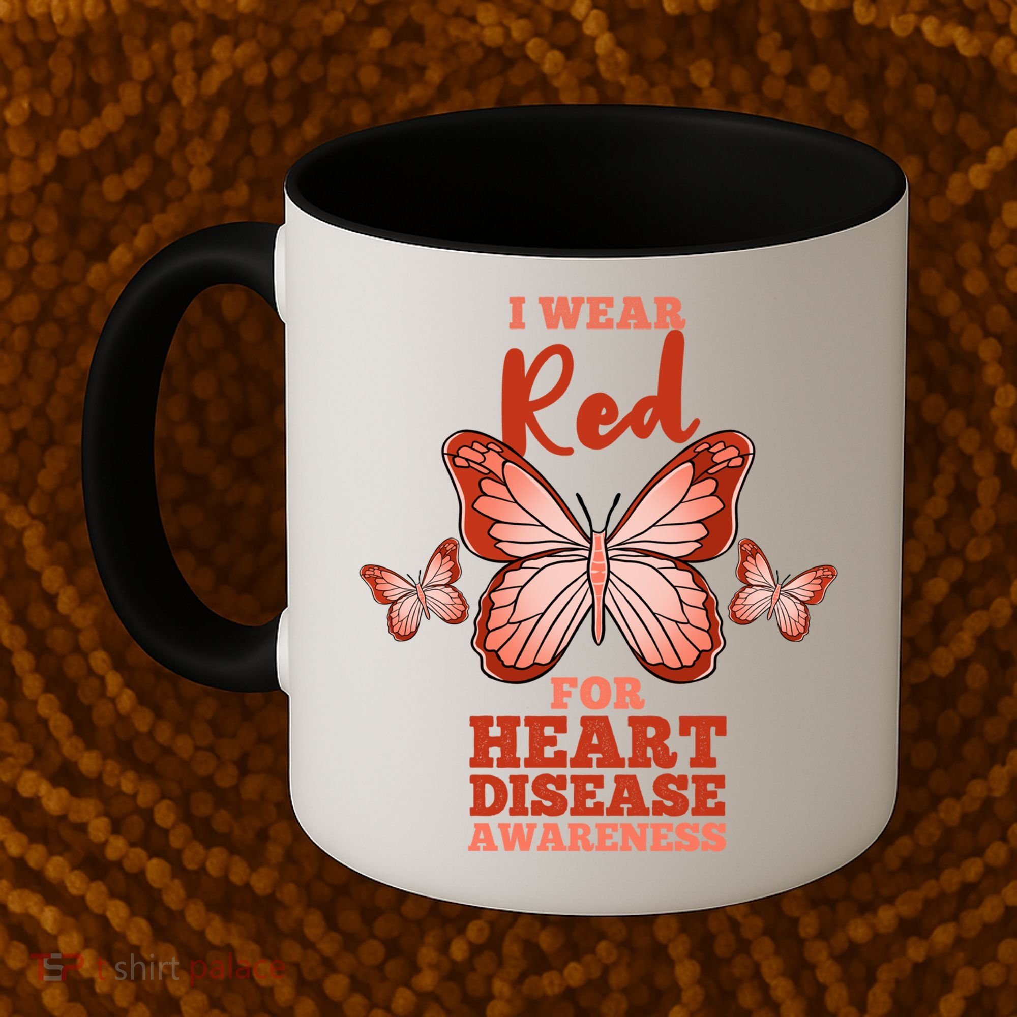 I Wear Red For Heart Disease Awareness Gift Coffee Mug