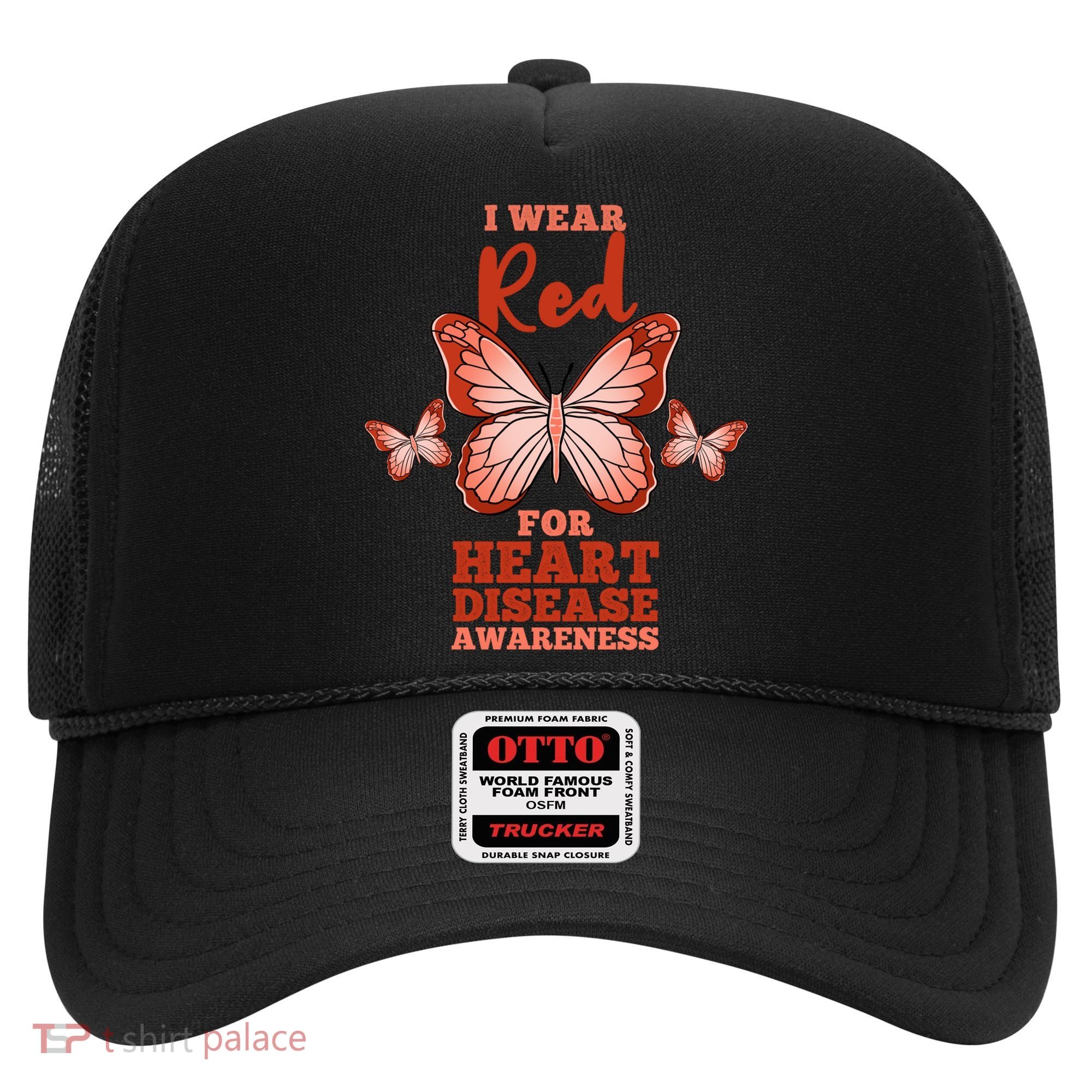 I Wear Red For Heart Disease Awareness Gift Hat