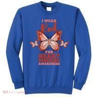 I Wear Red For Heart Disease Awareness Gift Sweatshirt thumb 0