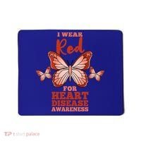I Wear Red For Heart Disease Awareness Gift Mousepad thumb 0