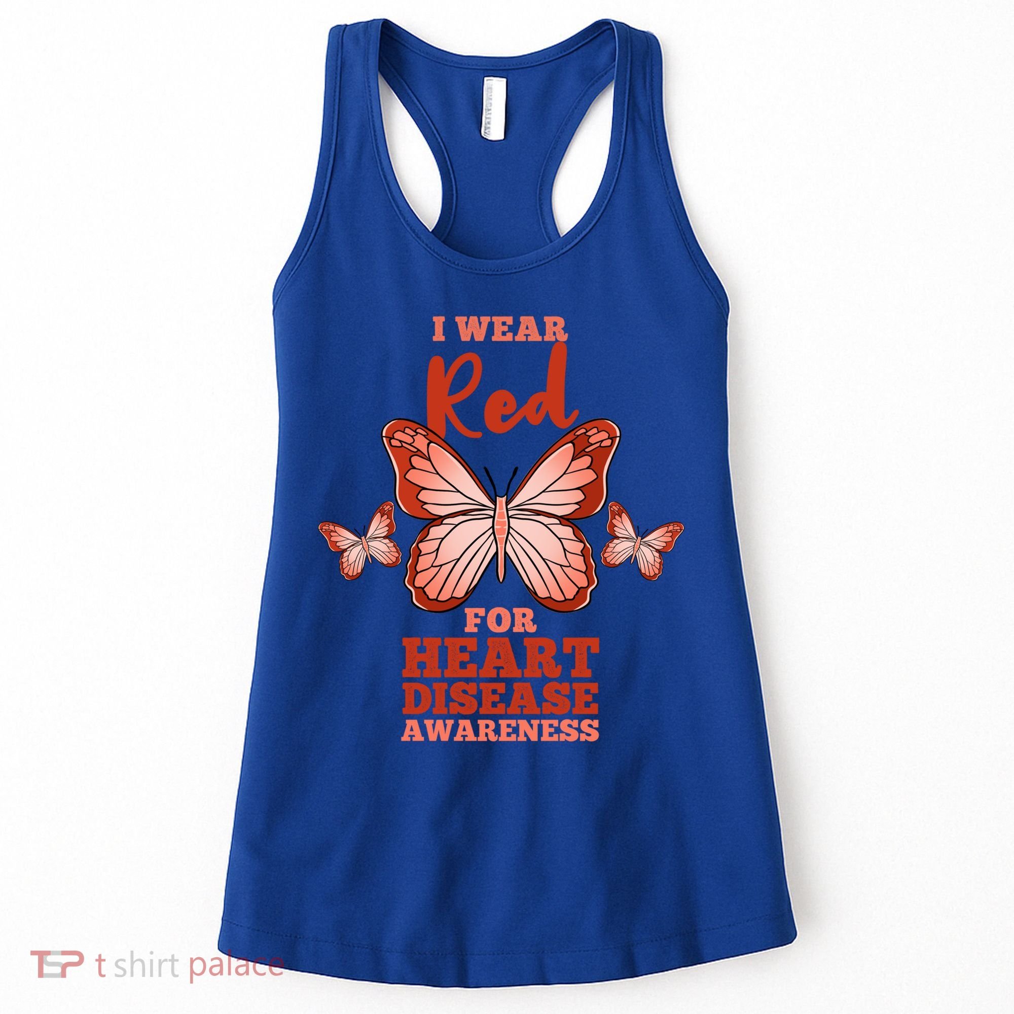 I Wear Red For Heart Disease Awareness Gift Women's Tank Top
