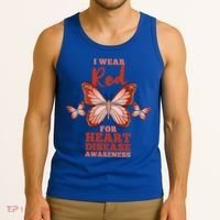 I Wear Red For Heart Disease Awareness Gift Tank Top thumb 3