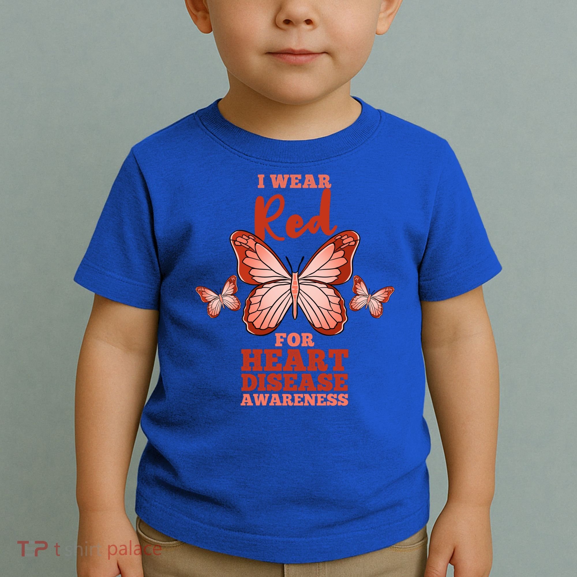I Wear Red For Heart Disease Awareness Gift Toddler T-Shirt