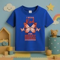 I Wear Red For Heart Disease Awareness Gift Toddler T-Shirt thumb 3