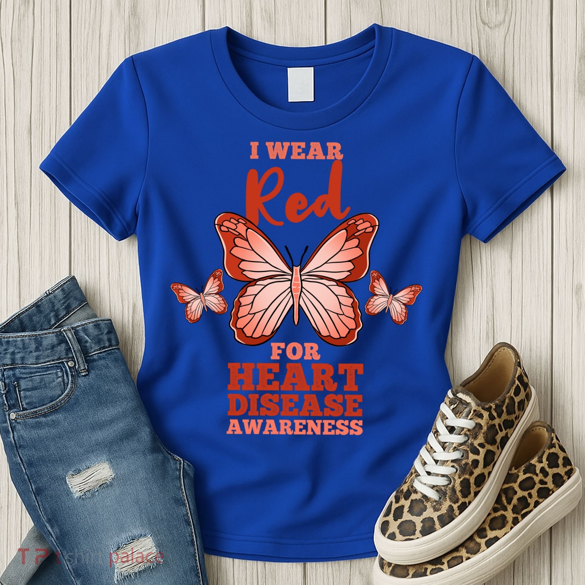 I Wear Red For Heart Disease Awareness Gift Women's T-Shirt