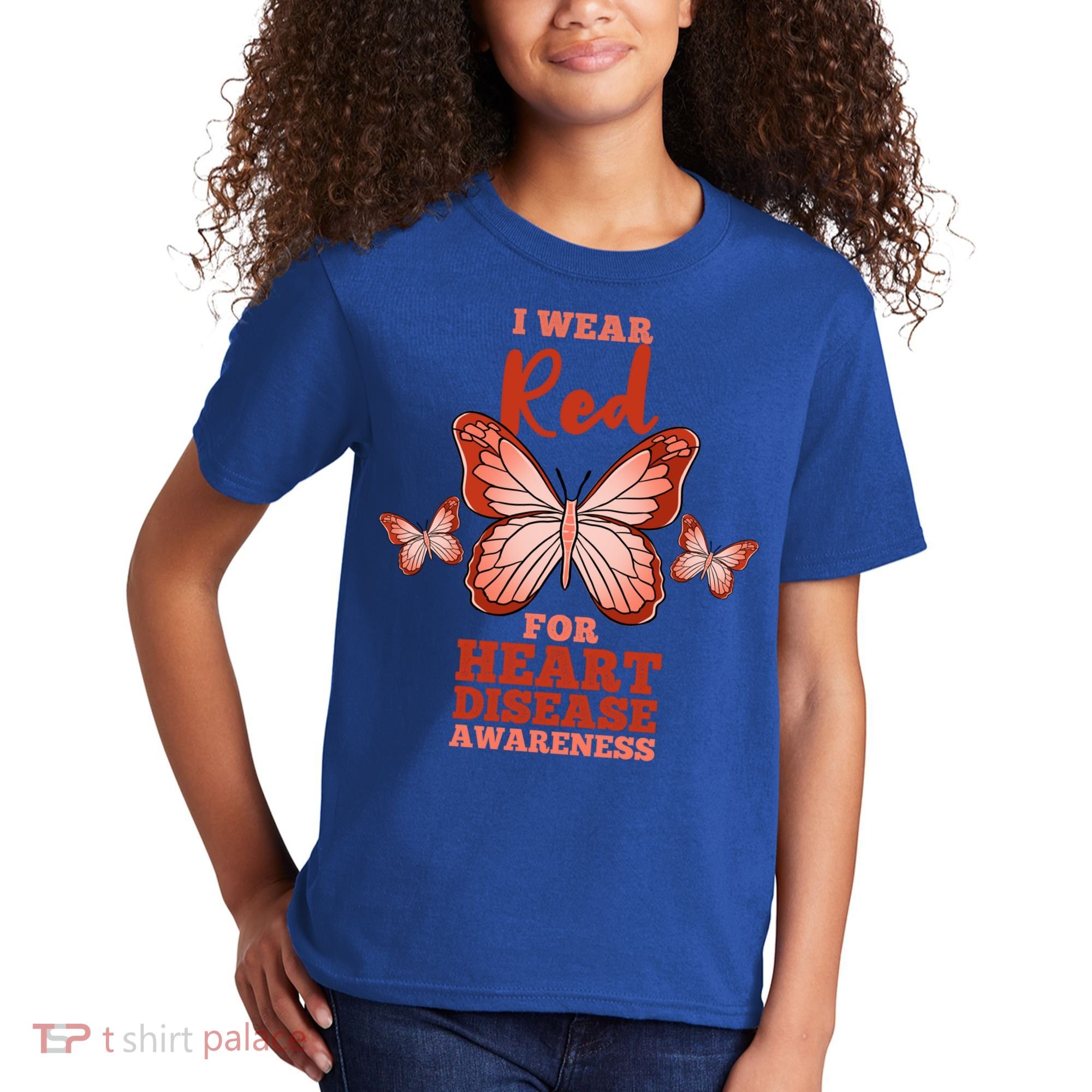 I Wear Red For Heart Disease Awareness Gift Kids T-Shirt