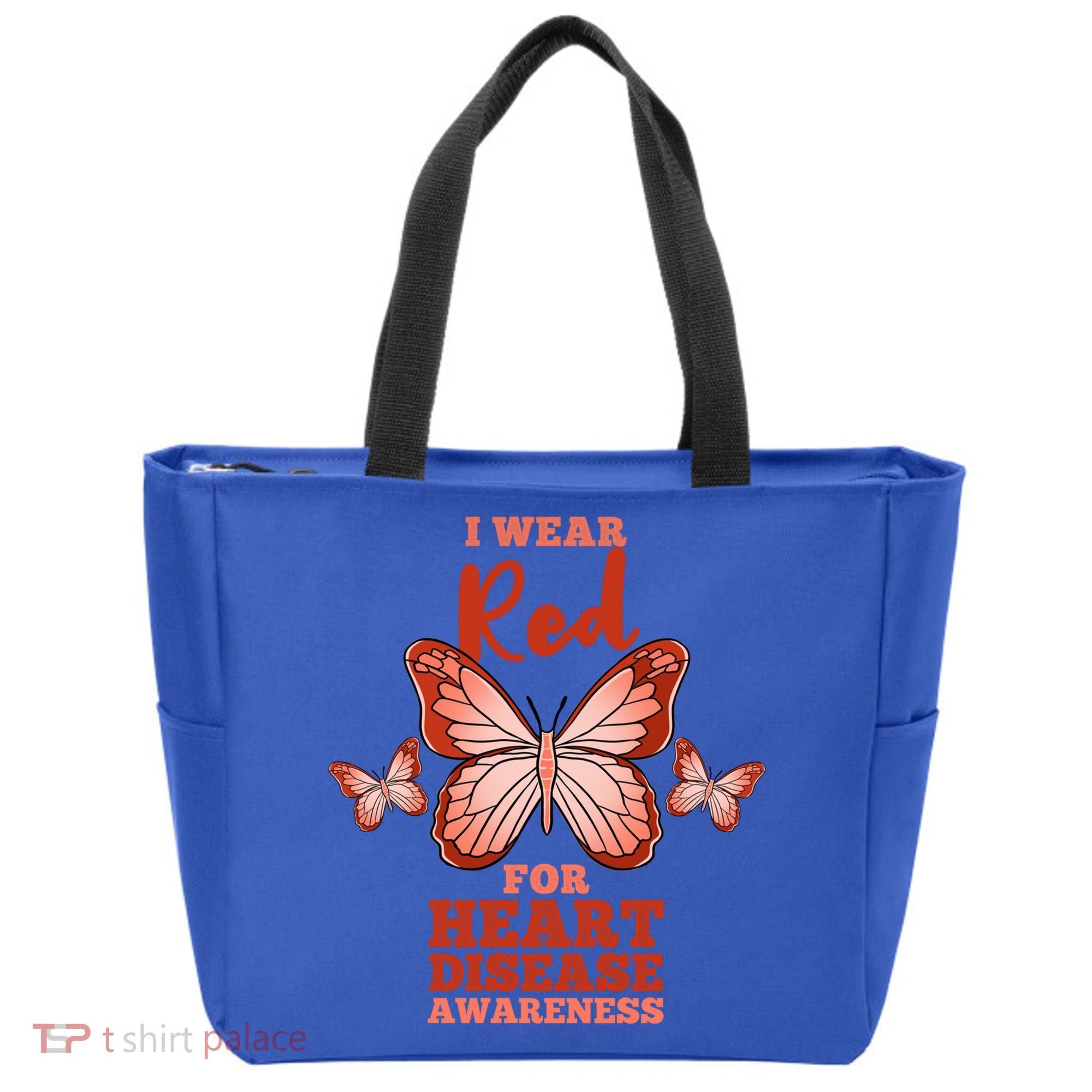 I Wear Red For Heart Disease Awareness Gift Tote Bag