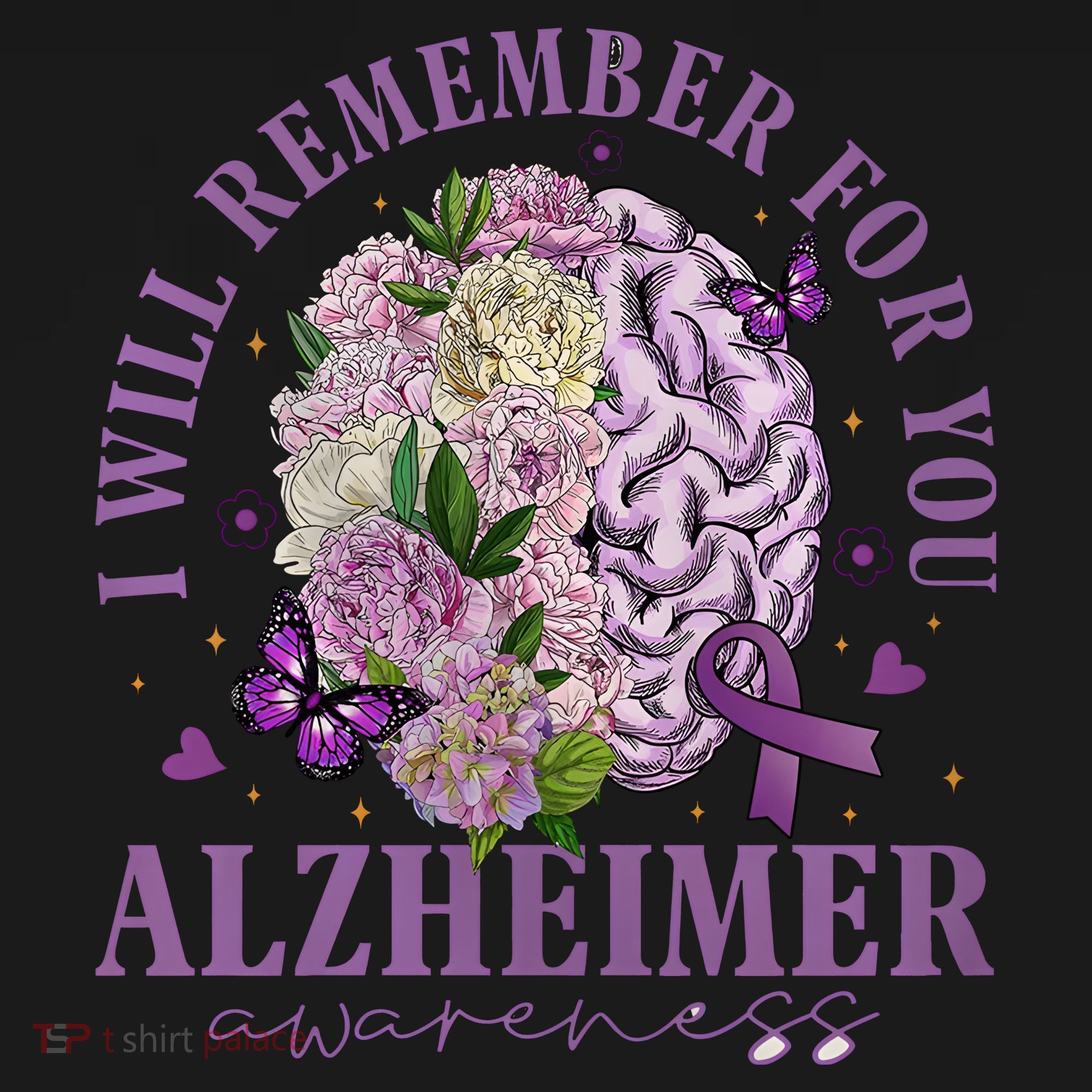 I Will Remember For You Butterfly Alzheimers Awareness Coaster