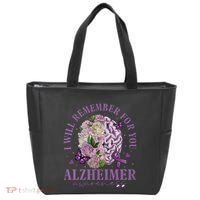 I Will Remember For You Butterfly Alzheimers Awareness Tote Bag thumb 0