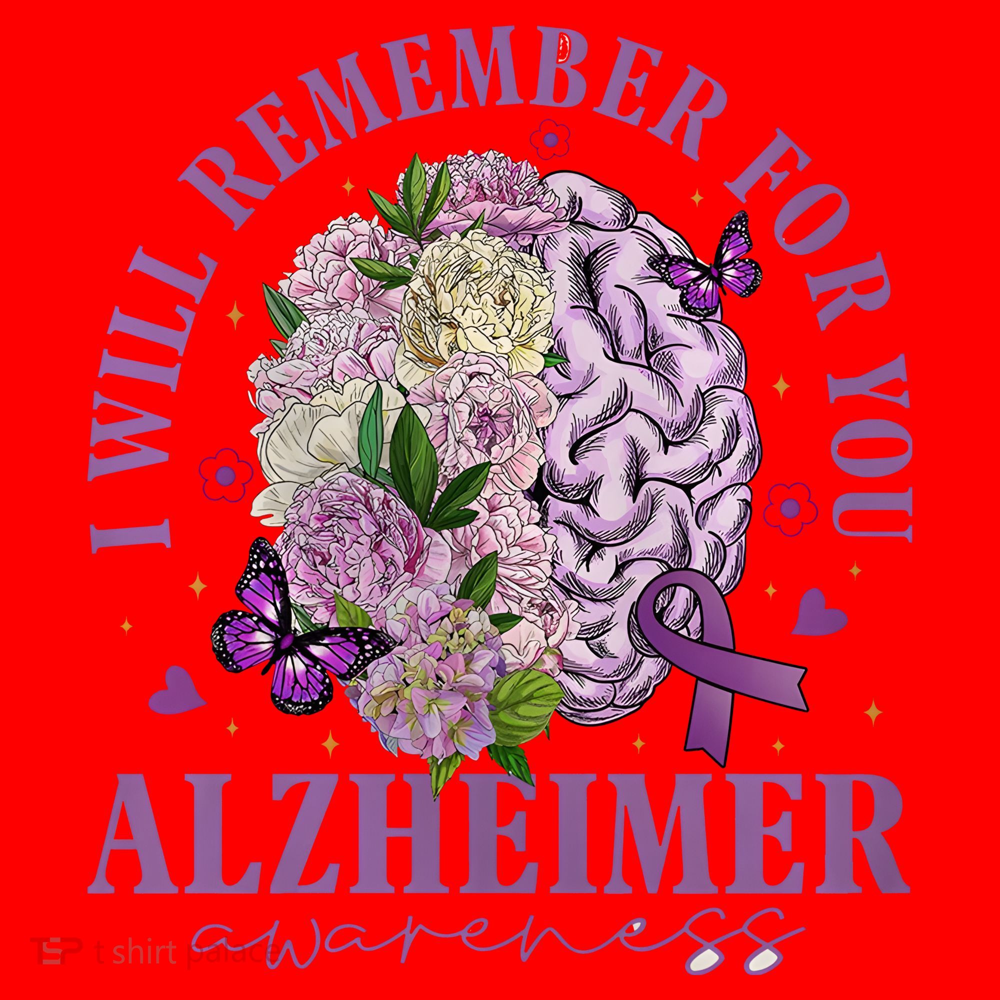 I Will Remember For You Butterfly Alzheimers Awareness Santa Hat