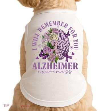 I Will Remember For You Butterfly Alzheimers Awareness Doggie Tank