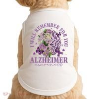 I Will Remember For You Butterfly Alzheimers Awareness Doggie Tank thumb 0