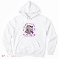 I Will Remember For You Butterfly Alzheimers Awareness Hoodie thumb 0
