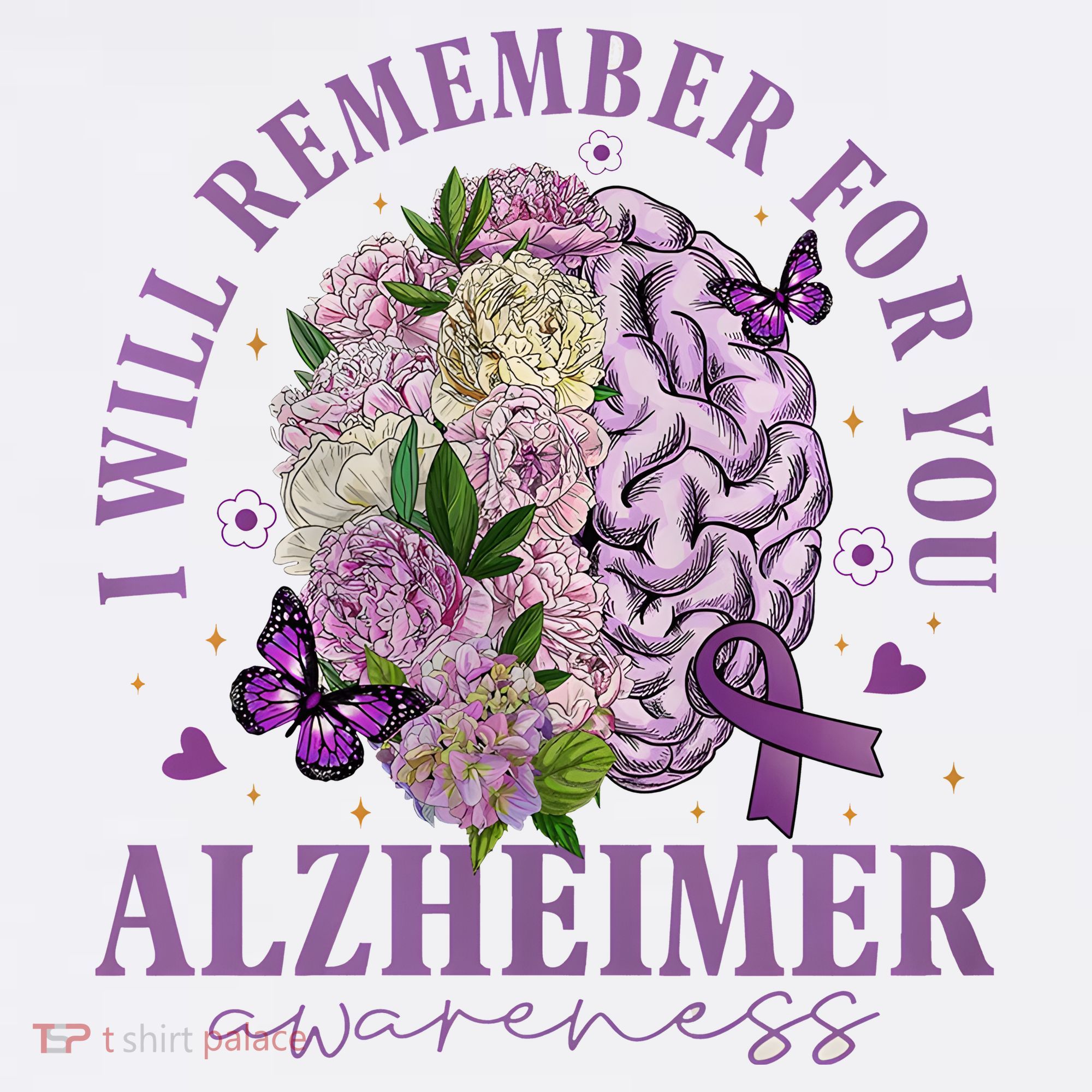 I Will Remember For You Butterfly Alzheimers Awareness Hoodie