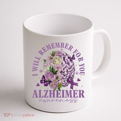 I Will Remember For You Butterfly Alzheimers Awareness Coffee Mug back