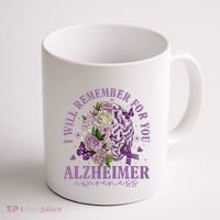 I Will Remember For You Butterfly Alzheimers Awareness Coffee Mug thumb 1