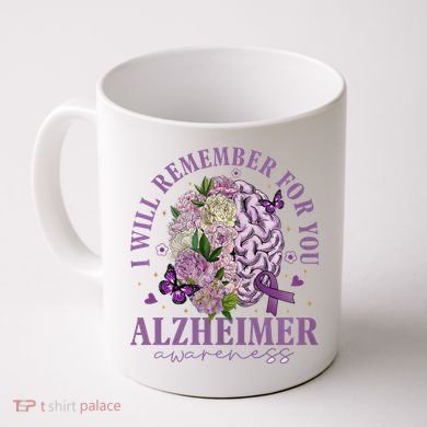 I Will Remember For You Butterfly Alzheimers Awareness Coffee Mug