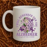 I Will Remember For You Butterfly Alzheimers Awareness Coffee Mug thumb 2
