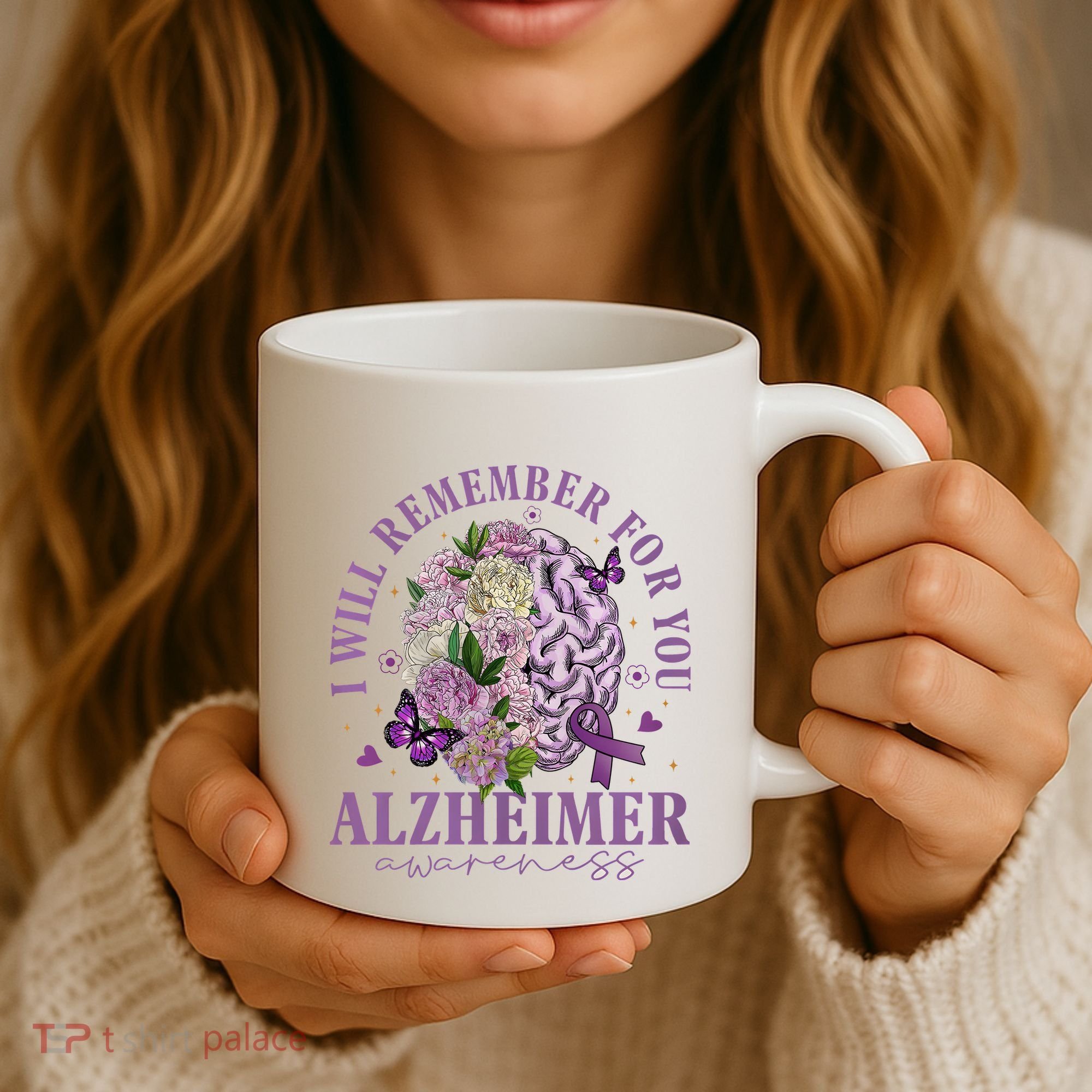 I Will Remember For You Butterfly Alzheimers Awareness Coffee Mug