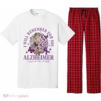 I Will Remember For You Butterfly Alzheimers Awareness Pajama Set thumb 0