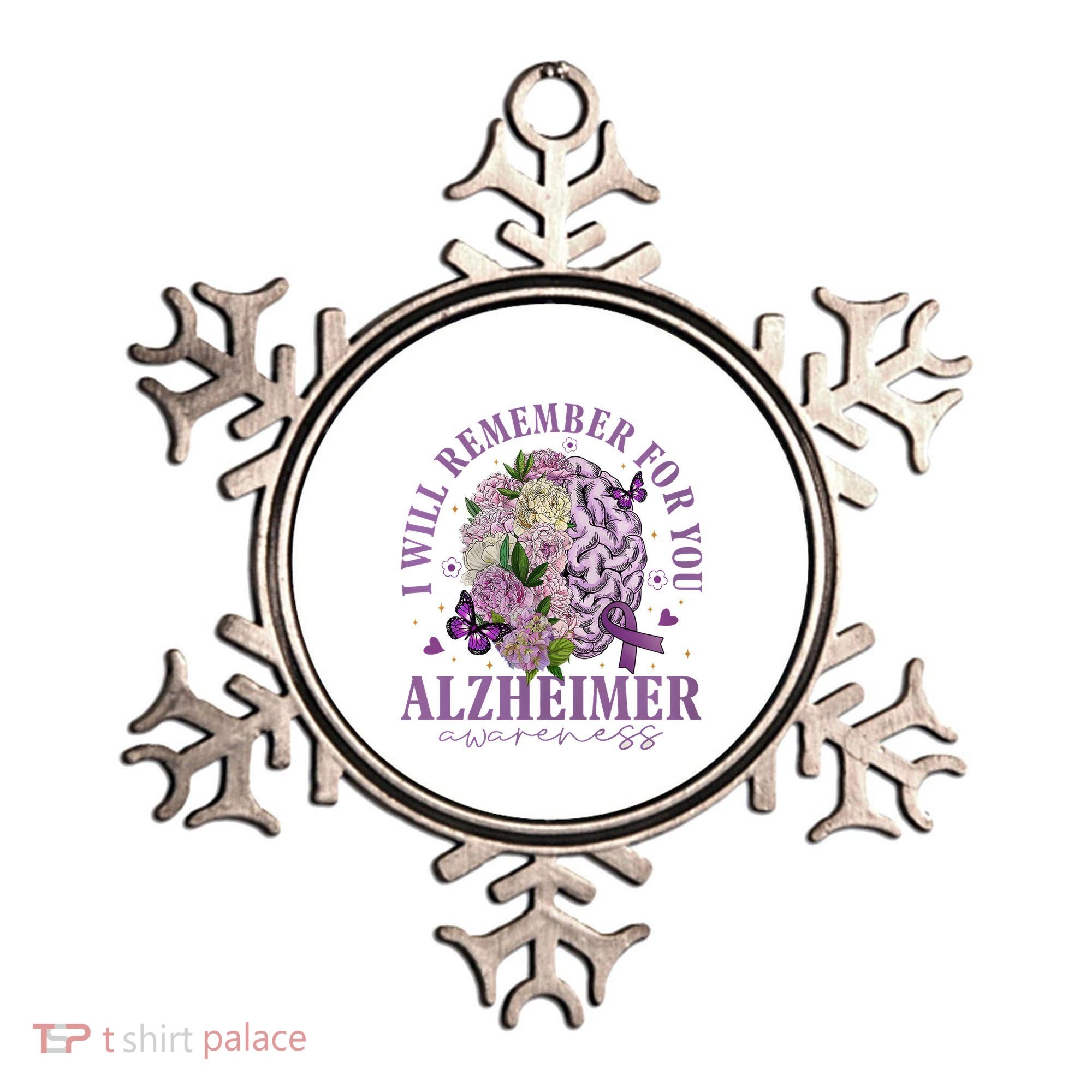 I Will Remember For You Butterfly Alzheimers Awareness Ornament