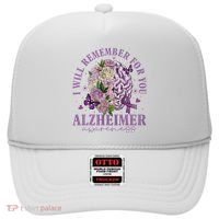 I Will Remember For You Butterfly Alzheimers Awareness Hat thumb 0