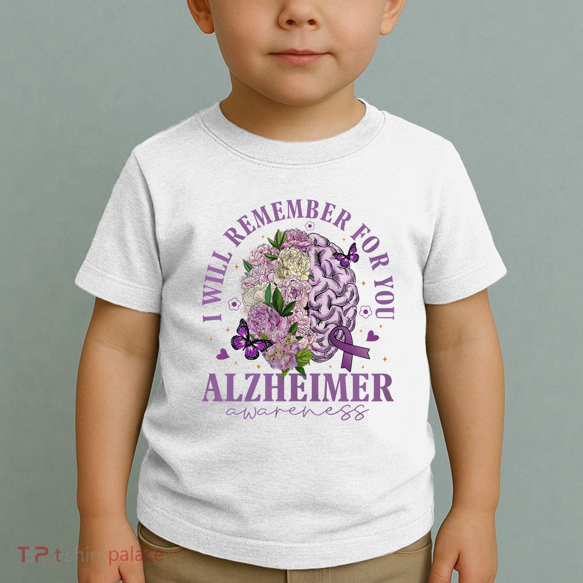 I Will Remember For You Butterfly Alzheimers Awareness Toddler T-Shirt