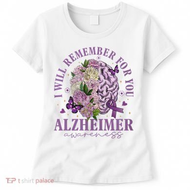 I Will Remember For You Butterfly Alzheimers Awareness Women's T-Shirt