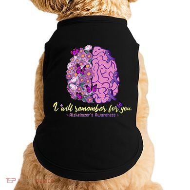 I Will Remember For You Brain Alzheimers Awareness Doggie Tank