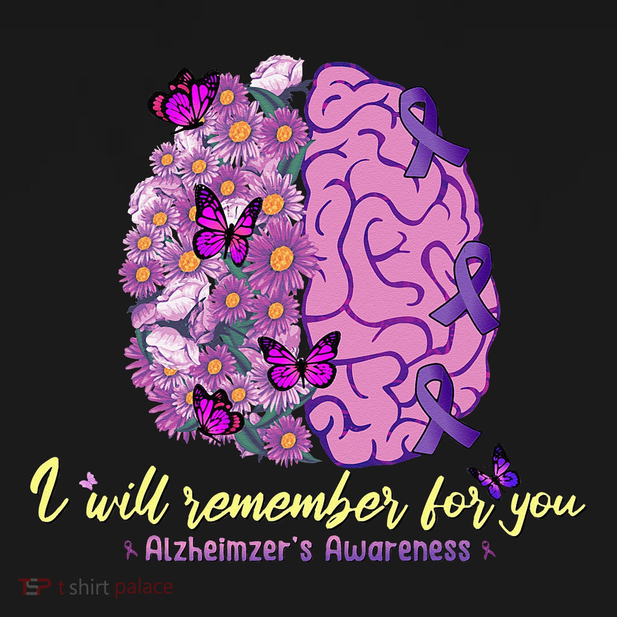 I Will Remember For You Brain Alzheimers Awareness Doggie Tank