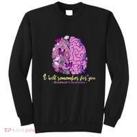 I Will Remember For You Brain Alzheimers Awareness Sweatshirt thumb 0