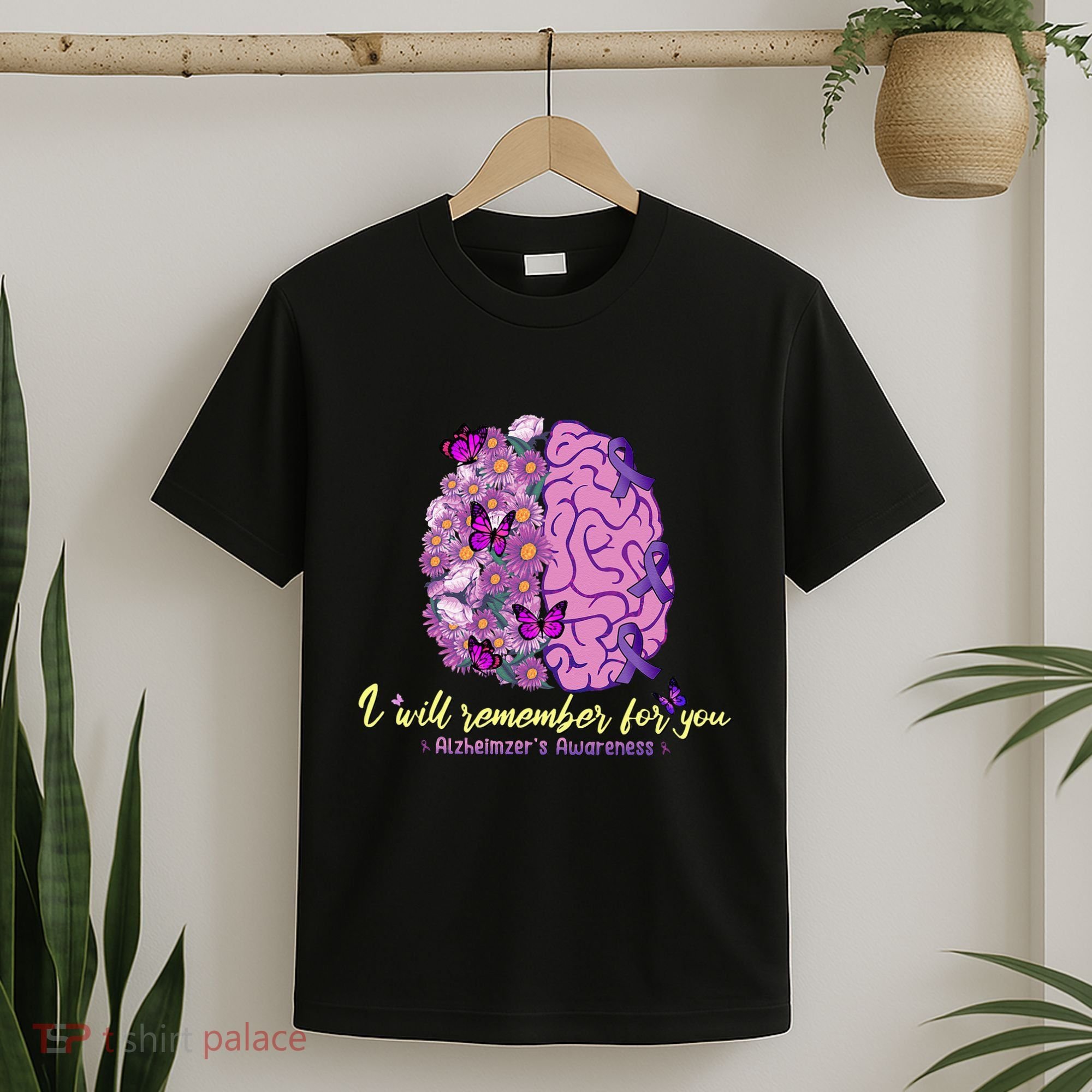 I Will Remember For You Brain Alzheimers Awareness T-Shirt