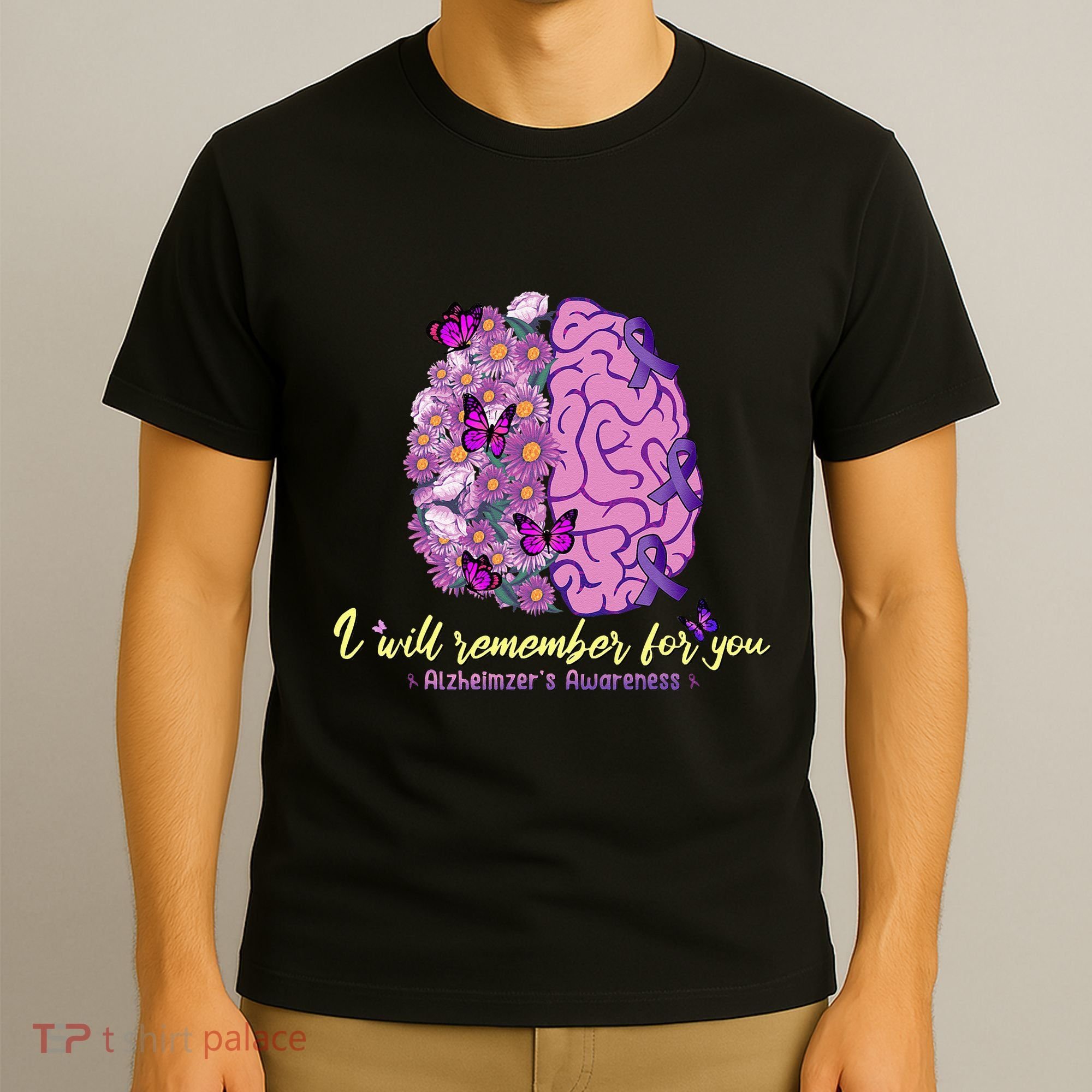 I Will Remember For You Brain Alzheimers Awareness T-Shirt